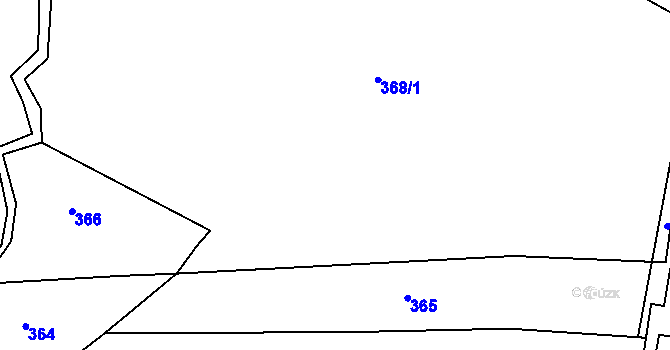 Parcela st. 368 v KÚ Miletín, Katastrální mapa