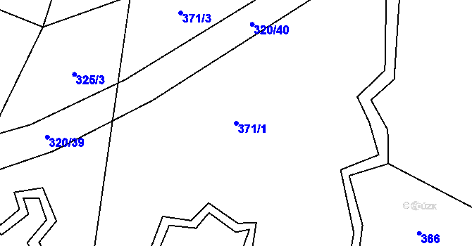 Parcela st. 371/1 v KÚ Miletín, Katastrální mapa