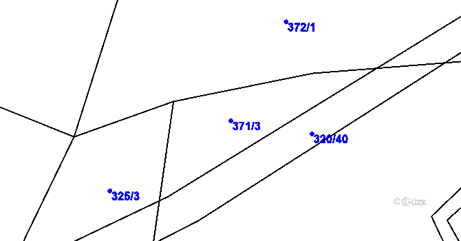 Parcela st. 371/3 v KÚ Miletín, Katastrální mapa