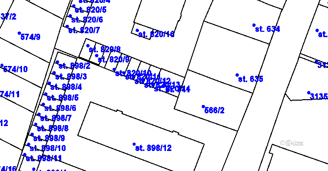 Parcela st. 741 v KÚ Milevsko, Katastrální mapa