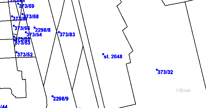 Parcela st. 2048 v KÚ Milevsko, Katastrální mapa