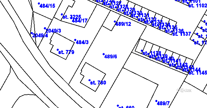 Parcela st. 489/6 v KÚ Milevsko, Katastrální mapa