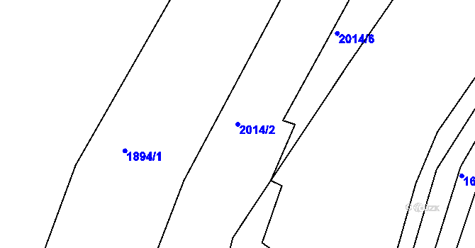Parcela st. 2014/2 v KÚ Milevsko, Katastrální mapa