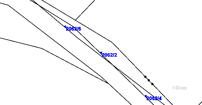 Parcela st. 2062/2 v KÚ Milevsko, Katastrální mapa
