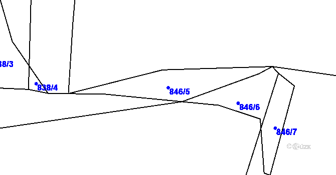 Parcela st. 846/5 v KÚ Milevsko, Katastrální mapa