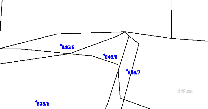 Parcela st. 846/6 v KÚ Milevsko, Katastrální mapa
