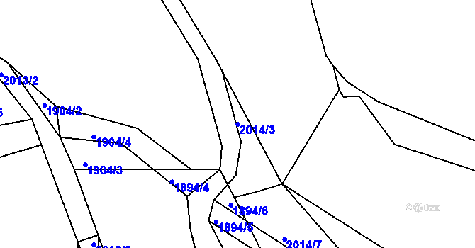 Parcela st. 2014/3 v KÚ Milevsko, Katastrální mapa