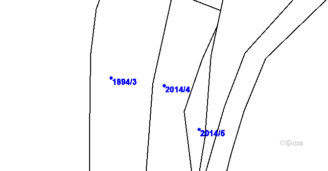 Parcela st. 2014/4 v KÚ Milevsko, Katastrální mapa