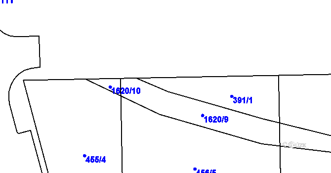 Parcela st. 391/2 v KÚ Milevsko, Katastrální mapa
