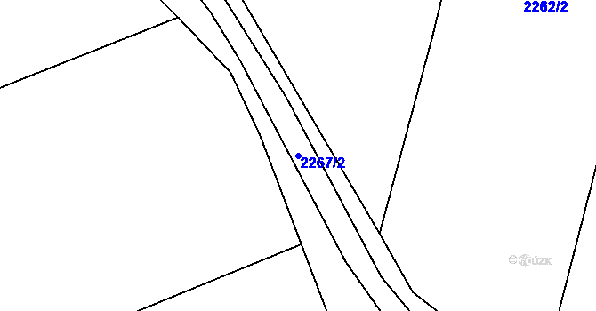 Parcela st. 2267/2 v KÚ Miličín, Katastrální mapa