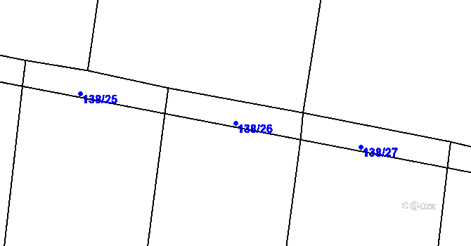 Parcela st. 138/26 v KÚ Záhoří u Miličína, Katastrální mapa