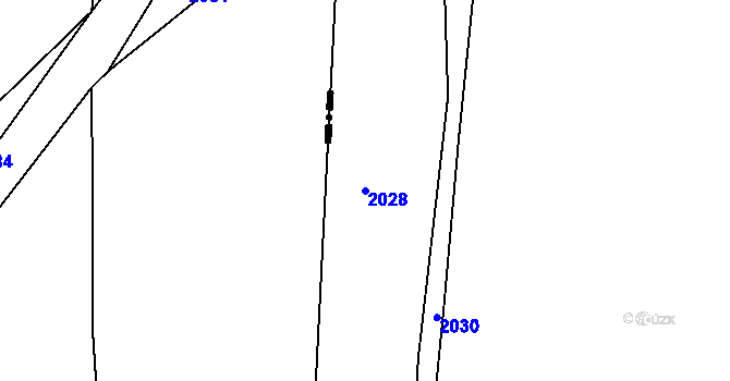 Parcela st. 2028 v KÚ Milíčov u Jihlavy, Katastrální mapa