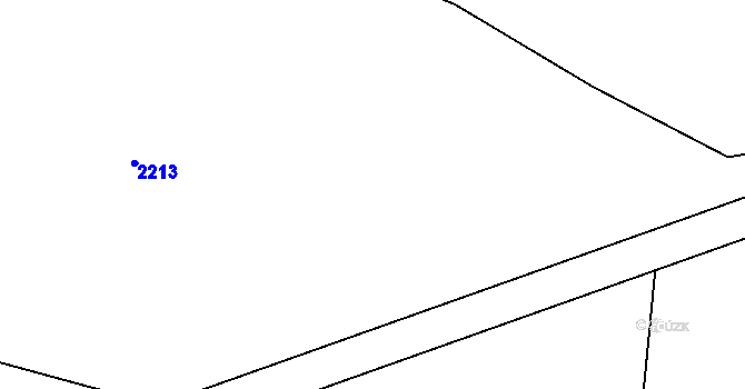 Parcela st. 2212 v KÚ Milíčov u Jihlavy, Katastrální mapa