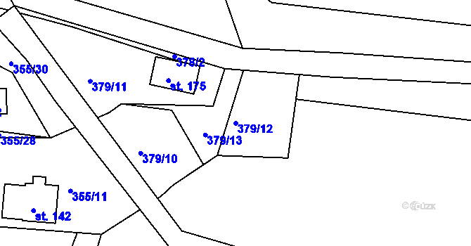 Parcela st. 379/12 v KÚ Milíkov u Mariánských Lázní, Katastrální mapa