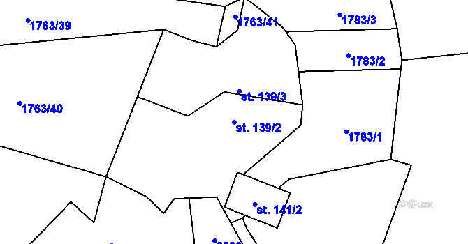 Parcela st. 139/2 v KÚ Milíkov u Jablunkova, Katastrální mapa