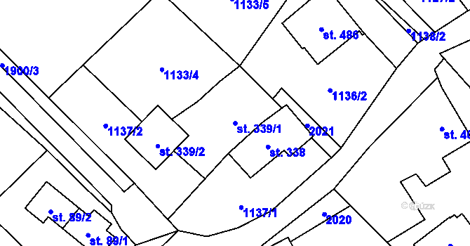 Parcela st. 339/1 v KÚ Milíkov u Jablunkova, Katastrální mapa