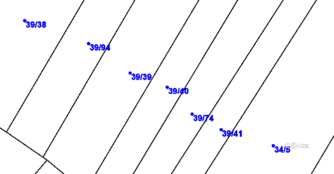 Parcela st. 39/40 v KÚ Milíkov u Jablunkova, Katastrální mapa