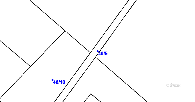 Parcela st. 40/5 v KÚ Milíkov u Jablunkova, Katastrální mapa