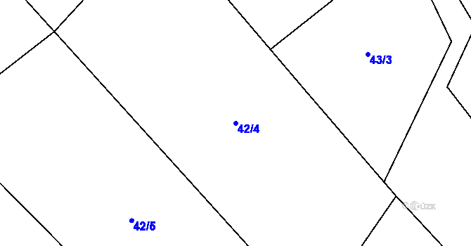 Parcela st. 42/4 v KÚ Milíkov u Jablunkova, Katastrální mapa