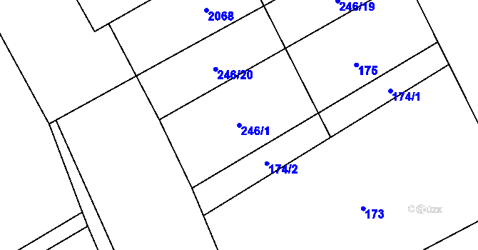 Parcela st. 246/1 v KÚ Milíkov u Jablunkova, Katastrální mapa