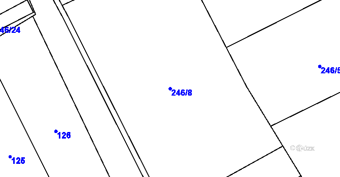 Parcela st. 246/8 v KÚ Milíkov u Jablunkova, Katastrální mapa