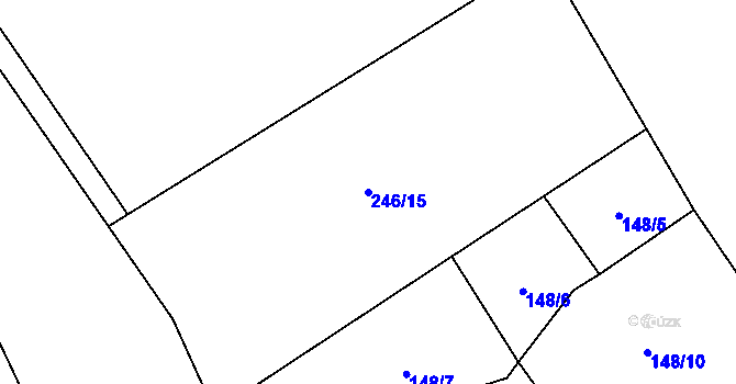 Parcela st. 246/15 v KÚ Milíkov u Jablunkova, Katastrální mapa