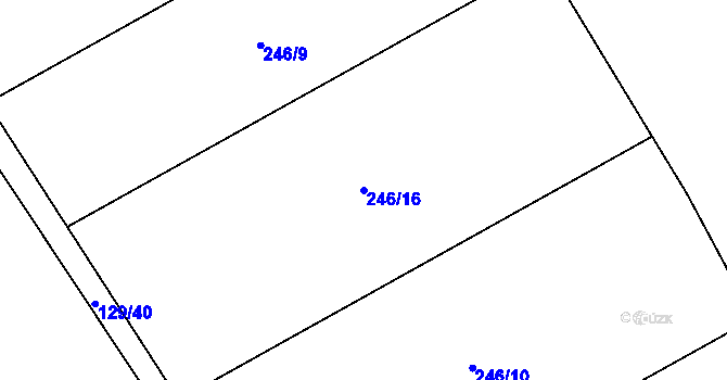 Parcela st. 246/16 v KÚ Milíkov u Jablunkova, Katastrální mapa