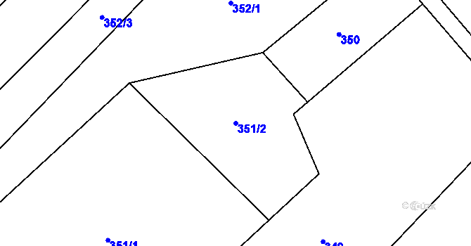 Parcela st. 351/2 v KÚ Milíkov u Jablunkova, Katastrální mapa