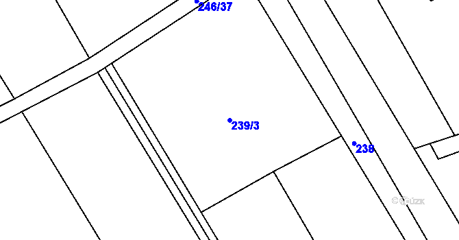 Parcela st. 239/3 v KÚ Milíkov u Jablunkova, Katastrální mapa
