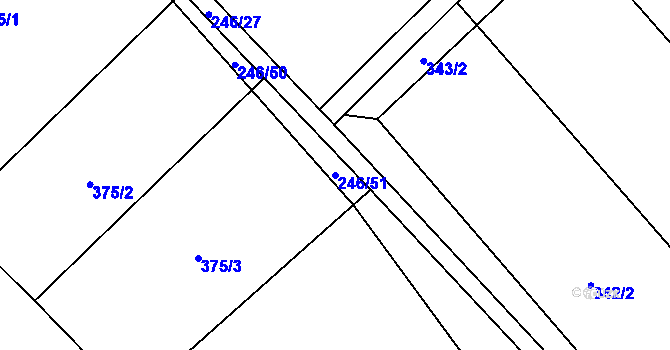 Parcela st. 246/51 v KÚ Milíkov u Jablunkova, Katastrální mapa