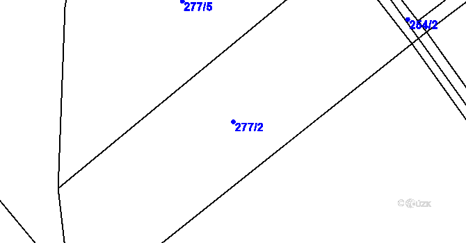 Parcela st. 277/2 v KÚ Milíkov u Jablunkova, Katastrální mapa