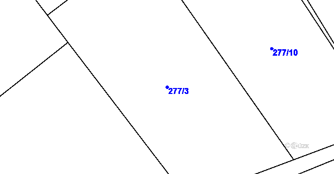 Parcela st. 277/3 v KÚ Milíkov u Jablunkova, Katastrální mapa