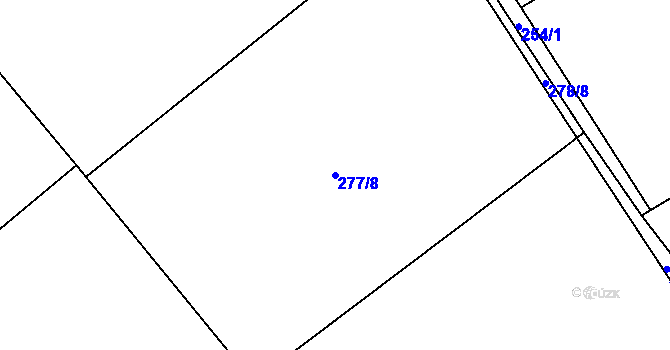 Parcela st. 277/8 v KÚ Milíkov u Jablunkova, Katastrální mapa
