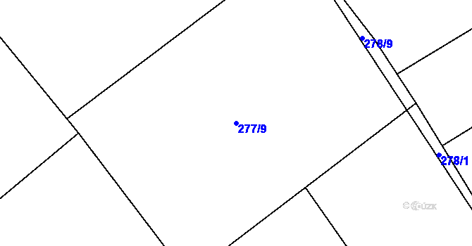 Parcela st. 277/9 v KÚ Milíkov u Jablunkova, Katastrální mapa