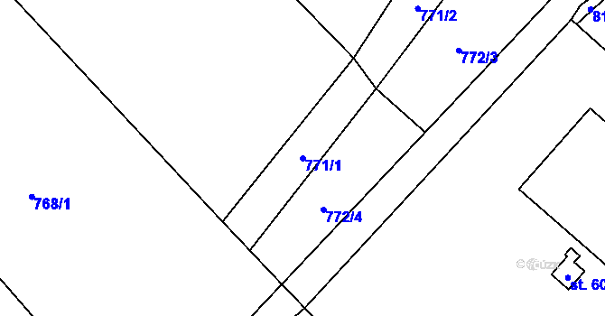 Parcela st. 771/1 v KÚ Milíkov u Jablunkova, Katastrální mapa