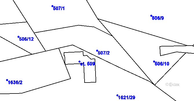 Parcela st. 507/2 v KÚ Milíkov u Jablunkova, Katastrální mapa