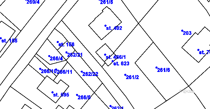 Parcela st. 466/1 v KÚ Milíkov u Jablunkova, Katastrální mapa