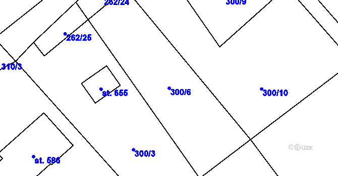 Parcela st. 300/6 v KÚ Milíkov u Jablunkova, Katastrální mapa