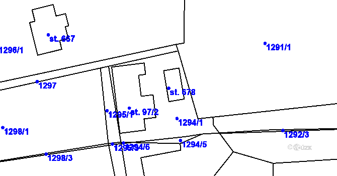 Parcela st. 678 v KÚ Milíkov u Jablunkova, Katastrální mapa