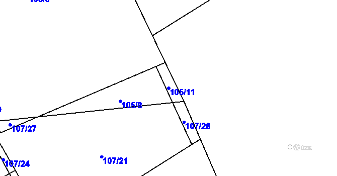 Parcela st. 105/11 v KÚ Milíkov u Jablunkova, Katastrální mapa