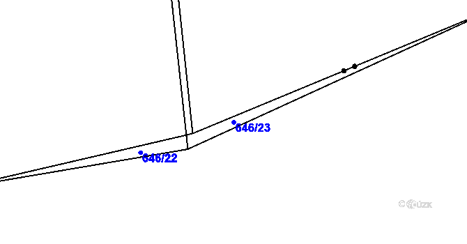 Parcela st. 646/23 v KÚ Milín, Katastrální mapa