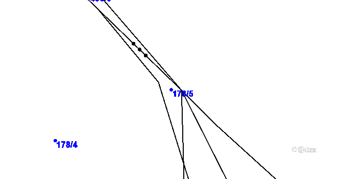 Parcela st. 178/5 v KÚ Milín, Katastrální mapa