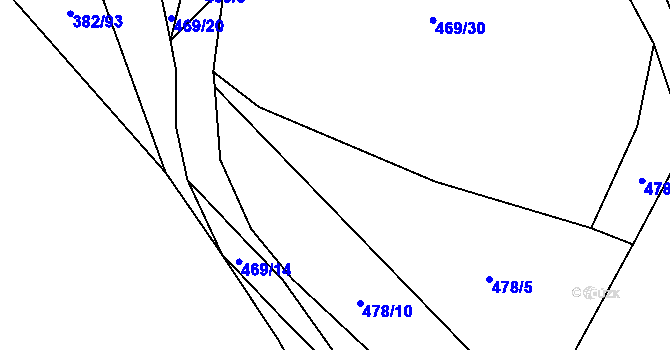 Parcela st. 478/3 v KÚ Bačalky, Katastrální mapa