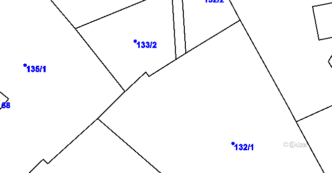 Parcela st. 133/12 v KÚ Bačalky, Katastrální mapa