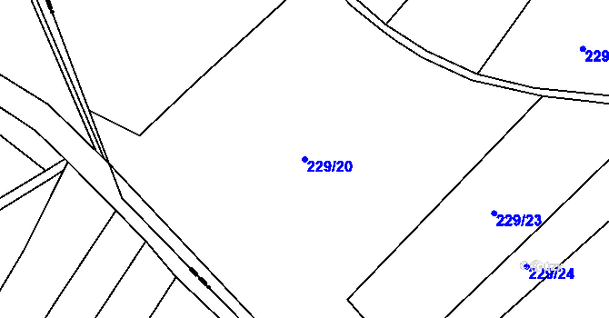 Parcela st. 229/20 v KÚ Bačalky, Katastrální mapa