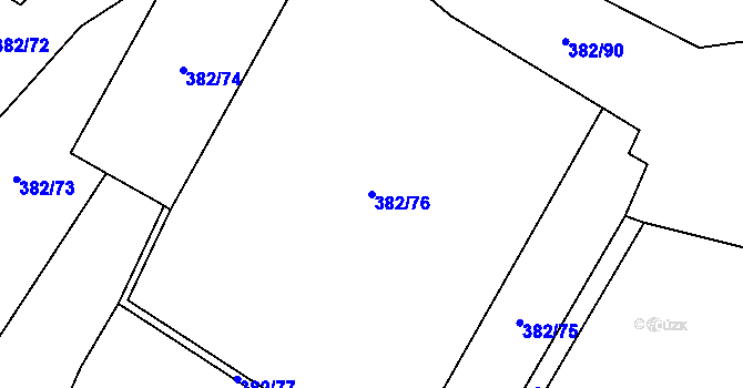 Parcela st. 382/76 v KÚ Bačalky, Katastrální mapa