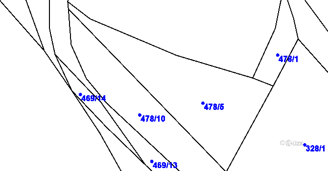 Parcela st. 478/4 v KÚ Bačalky, Katastrální mapa