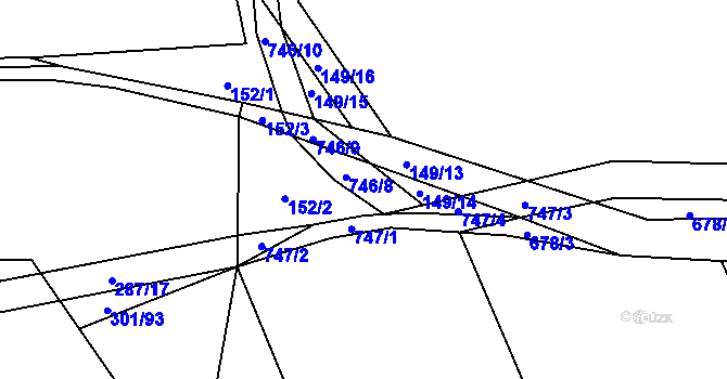 Parcela st. 746/8 v KÚ Lično u Milkovic, Katastrální mapa