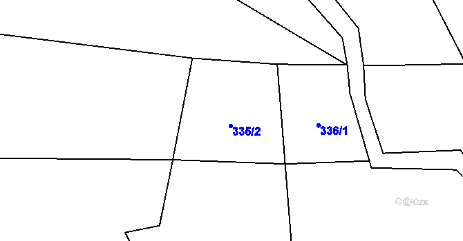 Parcela st. 335/2 v KÚ Zelenecká Lhota, Katastrální mapa