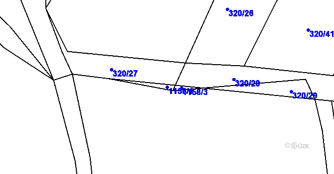 Parcela st. 1158/1 v KÚ Milonice, Katastrální mapa